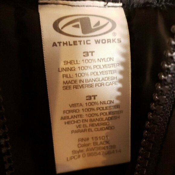 Athletic Works Toddler Black Bib Snow Pants 3T - Picture 4 of 5